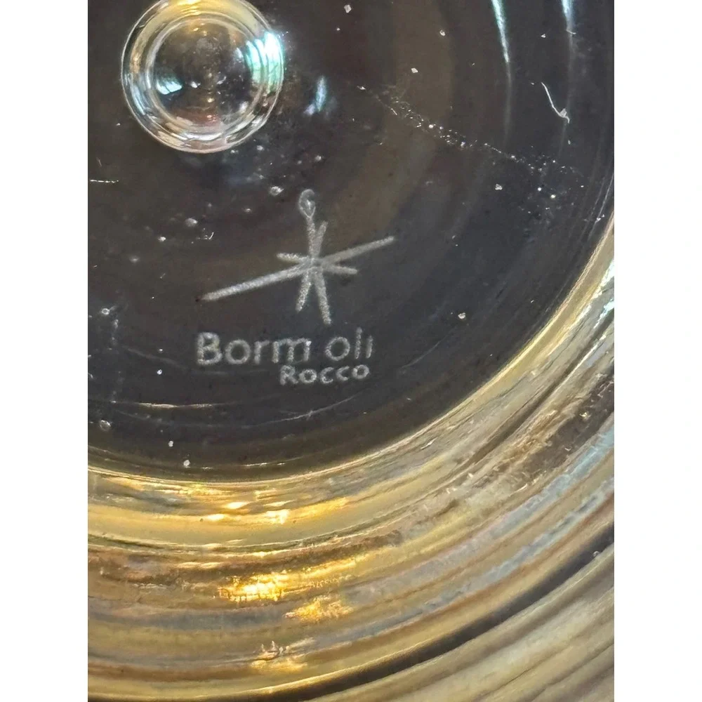 Bormioli Rocco Luna Rocks Glass Clear Bubble Base Whiskey Tumbler Made in Italy
